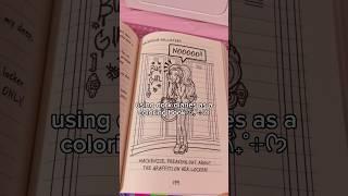 color a dork diaries page with me 𐙚₊˚⊹#dorkdiaries#sanrio#hellokitty #diy#craft#papercraft#asmr#art