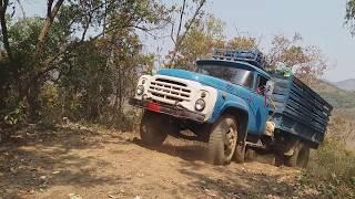 Wow! Amazing Russia Zil 130 Truck Take The Way Up The Hill