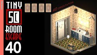 50 Tiny Room Escape 40 Orientation Walkthrough (4 Cards)