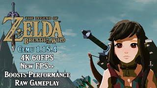 CEMU 1.15.4 - Breath of the Wild 4K 60 FPS - New FPS++ Offers Significant Performance Gain