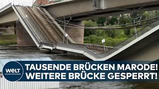 NACH BRÜCKENEINSTURZ: Norderelbbrücke in Hamburg gesperrt! Tausende Brücken in Deutschland baufällig