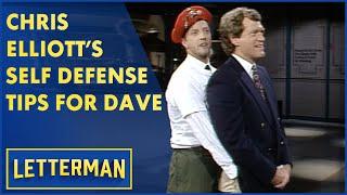 Chris Elliott's Self Defense Tips For Dave | Letterman