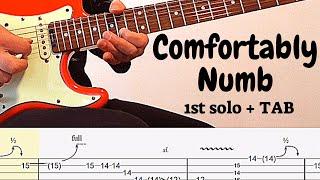 Guitar Solo TAB - Comfortably Numb 1st solo  | Tutorial