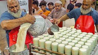 Mawa Rabdri Lassi | Old Chacha Making 100+ DOODH DAHI RABDI LASSI | Nonstop Super Fast Lassi Makers