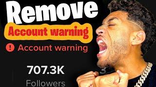 How to remove account warning sign on tiktok 2022 fix problem solved