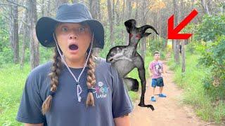 GOATMAN! Aubrey & Caleb SEARCH for GOAT MAN in the PARALLEL FOREST