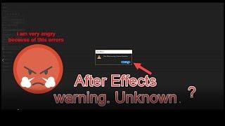 Unknown error in After Effects Adobe Creative Cloud 2018 | IamBala