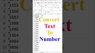 Convert Text to Number in Excel - part 2| Excel Tips and tricks | #shorts