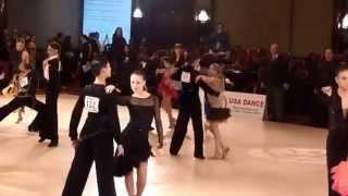 Julia Kravchenko and Donovan Kirrane. USA Dance Nationals 2014 - J2 Pre Champ, 1st round