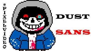 Как рисовать Dust Sans ( Санса ) по клеточкам / Рисунки по клеточкам #pixelvideo