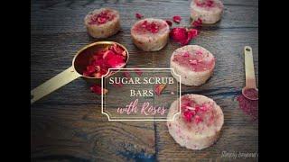 Rose sugar scrub bar