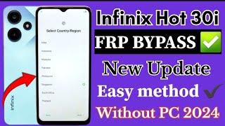 Infinix Hot 30i (X669C) FRP BYPASS || Android 13 New Method 2024