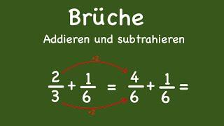 Brüche addieren und subtrahieren - Grundlagen mit Beispielaufgaben