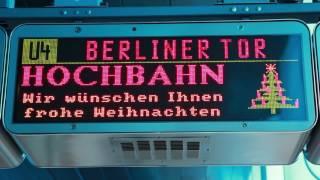 Weihnachtsanimationen Anzeiger U-Bahn - DT 4 zu DT 5