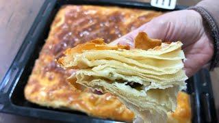 BU BÖREK ÇOK KOLAYKAT KAT AÇILAN EL AÇMASI BÖREK TARİFİ SAHURDA SIK SIK YAPACAĞINIZ BİR TARİF