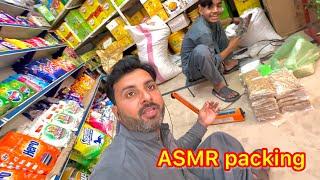 Asmr in super store packing and sealing