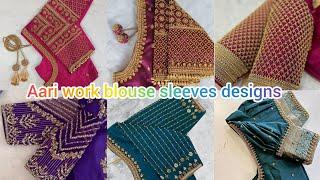 Trendy aari work blouse sleeves designs/daily wear aari work blouse sleeves designs/sleeves designs