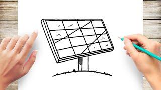 How to Draw Solar Panel Step by Step