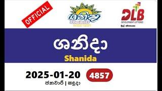 shanida today  #2025-01-20 #4857 #shanidawasana  #today   #shanida sanida #Lottery #result   #ශනිදා