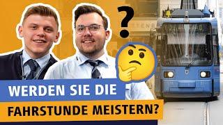 Erste Fahrt mit der Tram durch München - Studenten lernen Straßenbahnfahren Folge 2