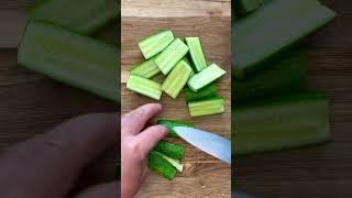 Smashed cucumber salad with feta dressing.  #easysaladrecipes #smashedcucumbersad #saladrecipes