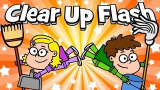 Clear Up Flash - Funny kids song - Clean your room - Hooray Kids Songs & Nursery Rhymes