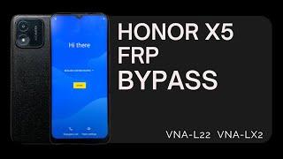 Honor X5 VNA-L22 FRP Bypass By Fastboot Mode 2024