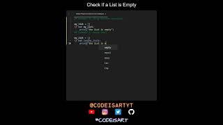 Check If a List is Empty in Python | Python Examples | Python Coding Tutorial | PythonCode Interview