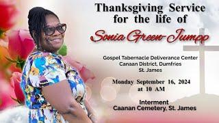 Celebrating the life of Sonia Green-Jumpp