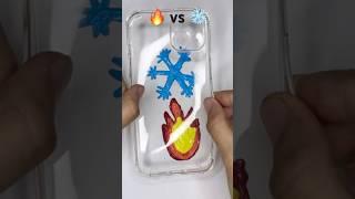 Snow️ vs Fire #satisfying #snow #fire #colormixing #satisfyingart #colormix #artwork