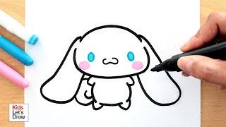 Cómo dibujar a CINNAMOROLL (Súper fácil!) | How to draw Cinnamoroll Easy!