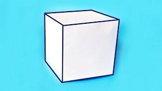 How to make a CUBE from A4 paper ||| DIY geometric shapes