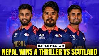 Karan KC Magic Saves Nepal || Nepal Vs Scotland Review
