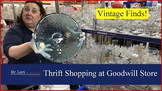 Vintage Finds at Goodwill Shop! Pyrex, Crystal, Ball Jars, Candlewick Glass - Thrift with Dr. Lori