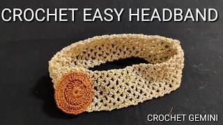 How to Crochet a Headband in 1 hour | Headband Simple Beginner Tutorial