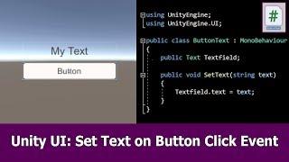 Unity UI Tutorial: Set Text On Button Click C# Event