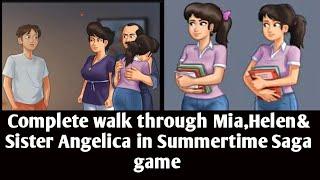 Mia  and Helen complete walkthrough in summertime saga game || summertime saga guide