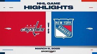 NHL Highlights | Capitals vs. Rangers - March 5, 2025