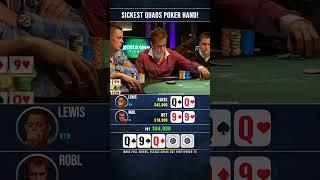 The Sickest Quads Poker Hand!  #poker