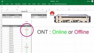 How to show the status of all ONTs of Huawei OLT