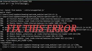 Fix npm module not found error while installing packages