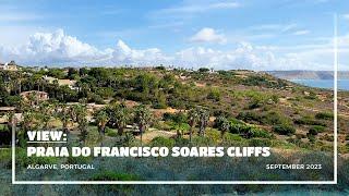 Panorama at Praia do Francisco Soares Cliffs on the Algarve Coast in Portugal (4K)