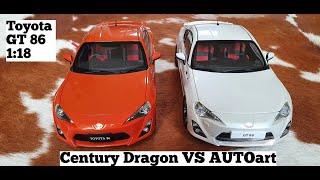 TOYOTA GT86 1:18 DIECAST COMPARISON | CENTURY DRAGON VS. AUTOART