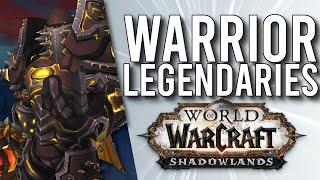 These Look SO GOOD! Shadowlands WARRIOR Legendaries! - WoW: Shadowlands Alpha