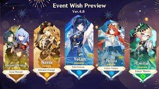 NEW UPDATE! UNEXPECTED YELAN RERUN! 4.8 BANNERS and Chronicled Wish Speculations - Genshin Impact