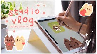 studio vlog ep.00  testing art prints and stickers for my online shop!