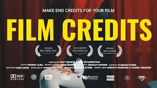 professional cinematic movie credits , credit roll and End titles & credits