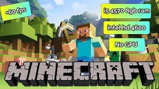 test Minecraft in i5 4th gen intel hd 4600