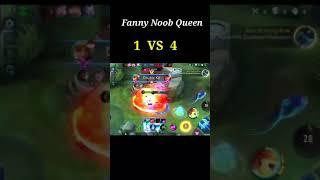 1 VS 4 FANNY NOOB QUEEN  #SHORTS