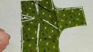 Very easy 4 tuks blouse cutting 36 size/ Belt blouse cutting